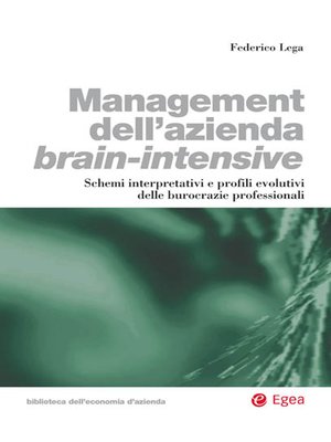 cover image of Management dell'azienda brain-intensive